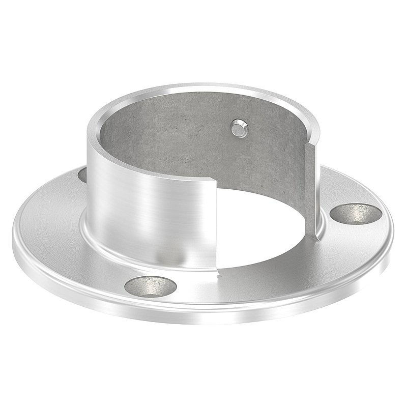 Wall mounting for 48.3 mm grooved tube, AISI304