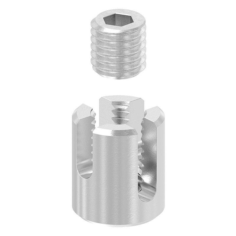 Kreuzklemme für Seil Ø 5mm, V4A