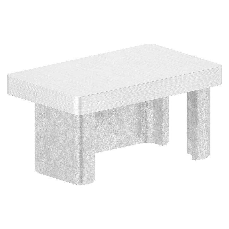 Capuchon à enfoncer, pour tube 50x30x2,0mm, V4A