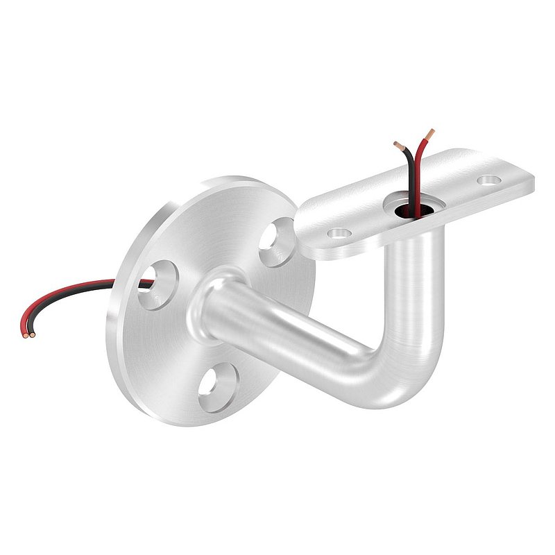Handlaufhalter mit Kabeldurchführung für LED Handläufe, V2A