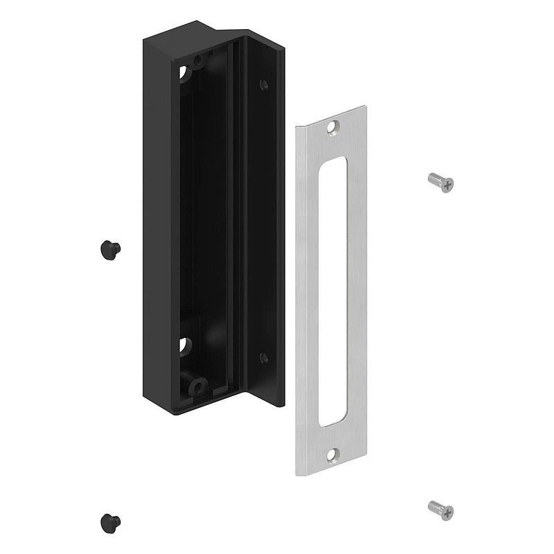 Anschlag für Gittertorschloss GTS 2, RAL 9005 schwarz