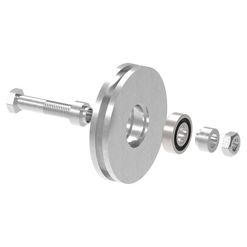 Schiebetorrolle mit U-Rille