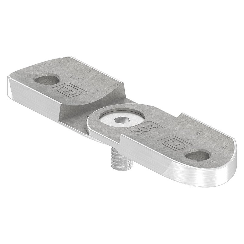 Handlaufanschlussplatte verstellbar, 42,4mm, V2A
