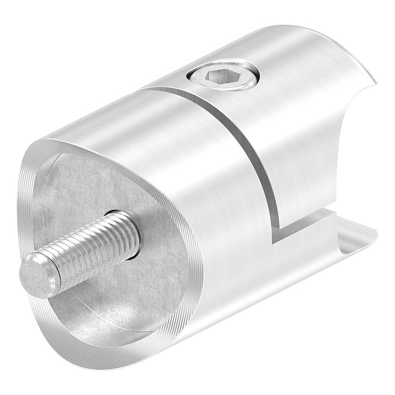holder for tube 21,3mm, connection: 42.4mm, AISI304