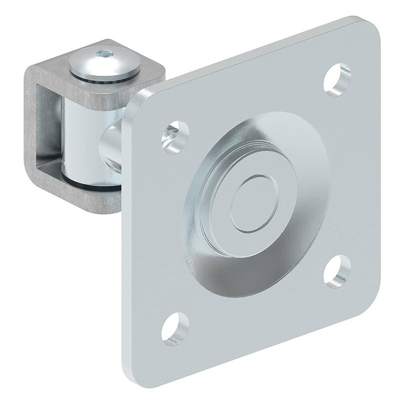 gate hinge M20 with adjustable plate, galvanised