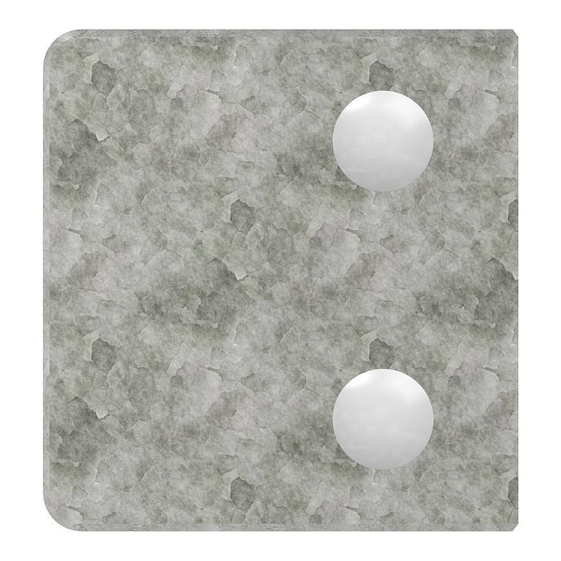 Glasklemme Mod. 35, Anschluss: 60,3mm, Zink roh