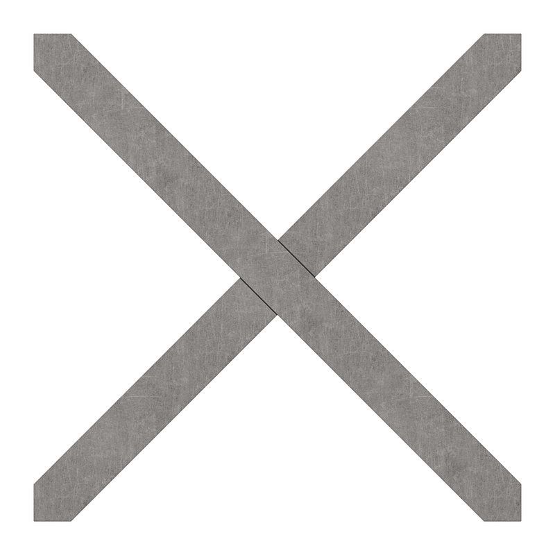 Kreuz 12x12mm, 110x110mm
