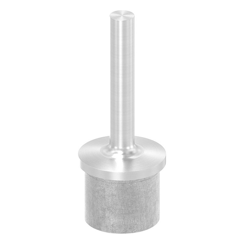 Tube end plug with pin Ø 12mm for tube 42.4x3.0mm, AISI304
