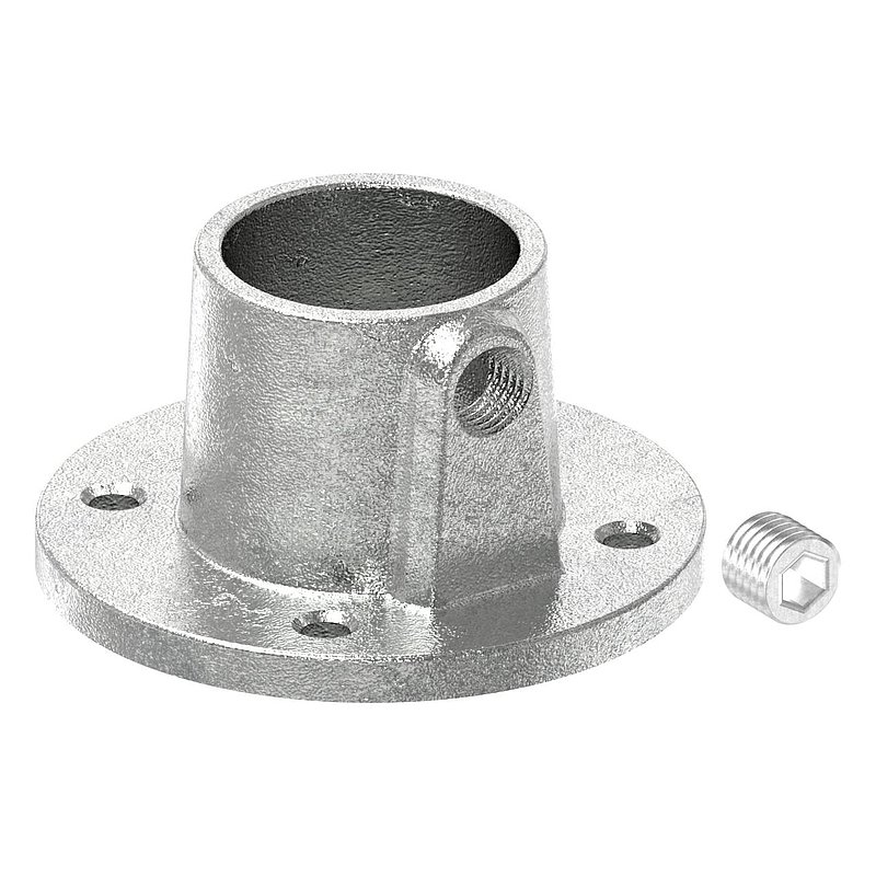 Wandhalter mit 4 Bohrungen, für Rohr Ø 48,3mm