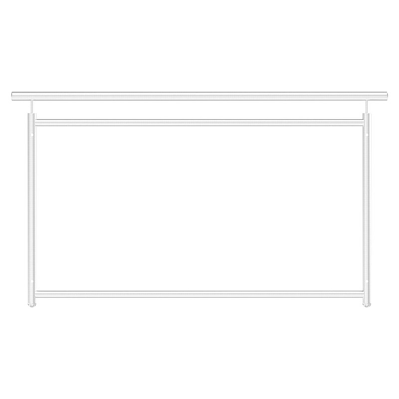 french balcony grille, straight, width: 1.6m, AISI304