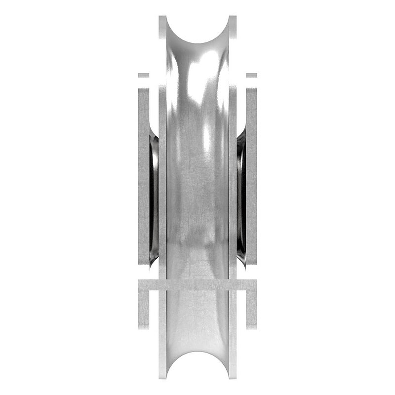 Galet pour porte coulissante avec rainure ronde