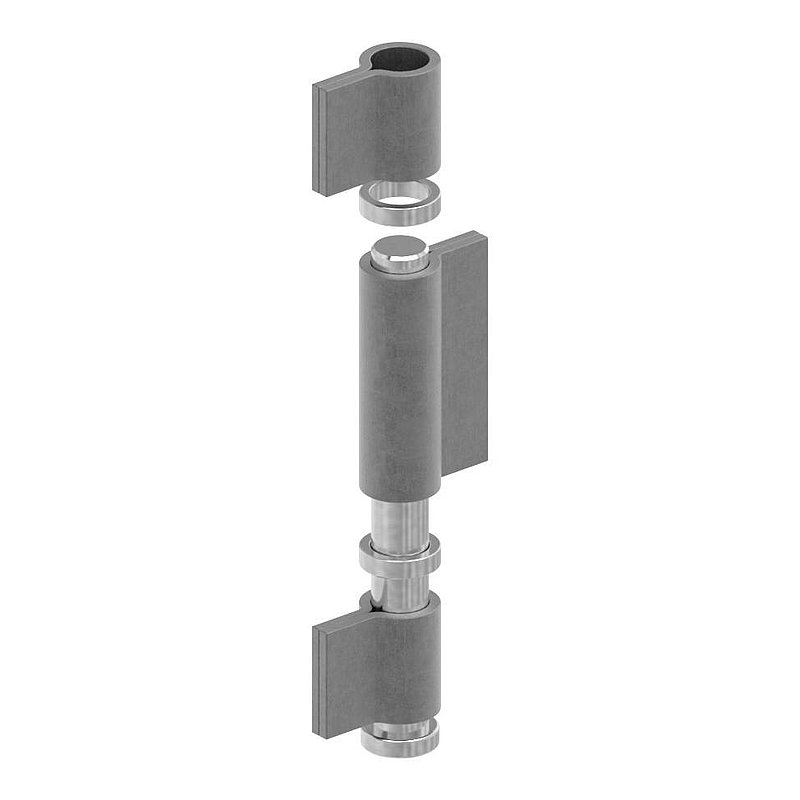 Flat hinge 3-part heavy with washer