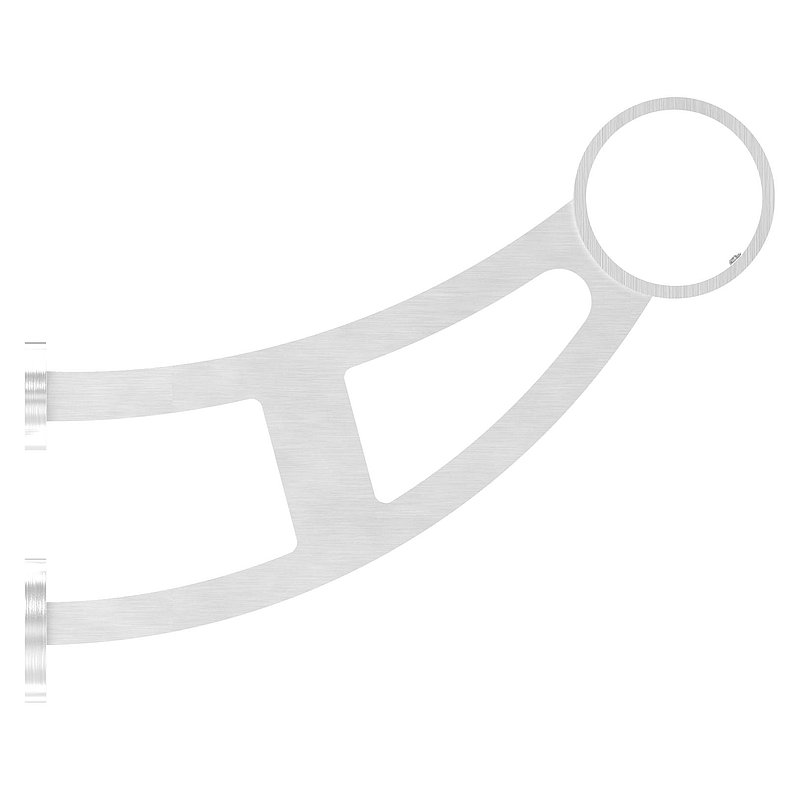 Support pour repose-pieds ou main courante, pour tube Ø 48,3mm, V2A