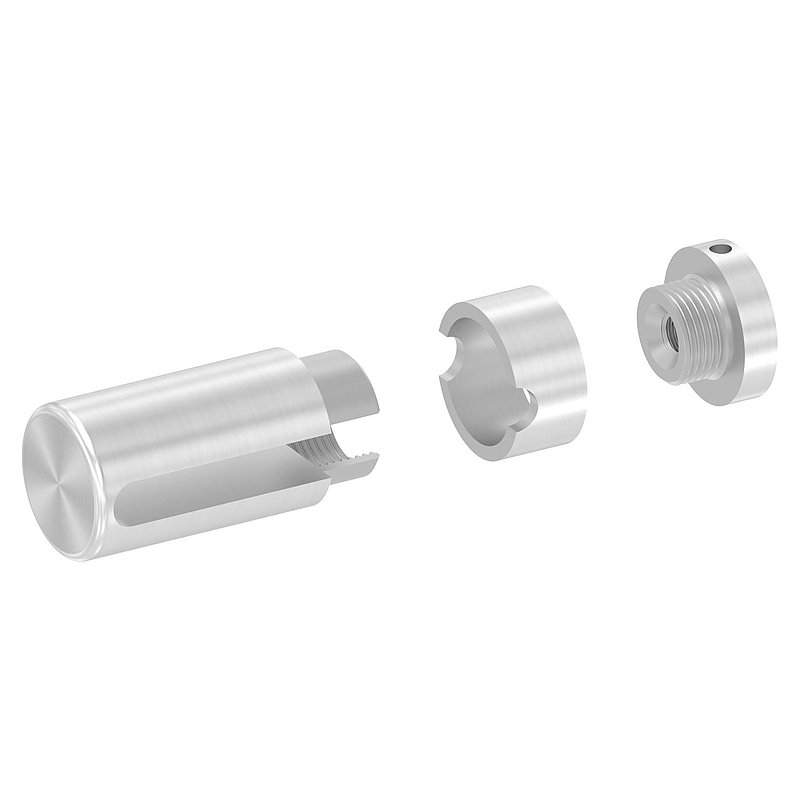 Brenk, support de base pour barreaux plats 50x8mm, ALU