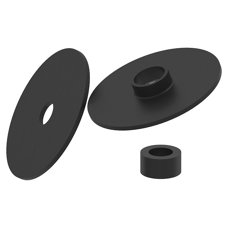 Oberteil für 62mm Glaspunkthalter, V2A
