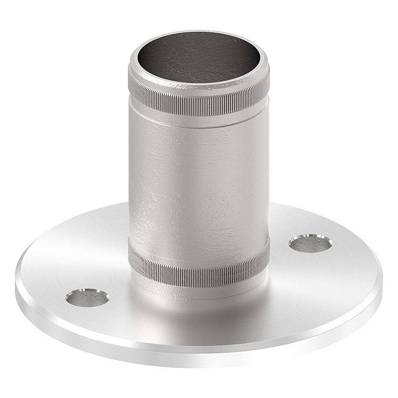 Wand- und Bodenanker mit Rändelung, für Rohr 42,4x2,0mm, V4A