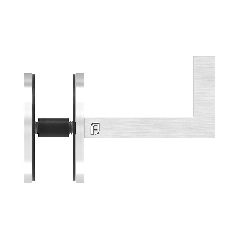 Sensa Design 1, flat connection, for mounting on glass, AISI304