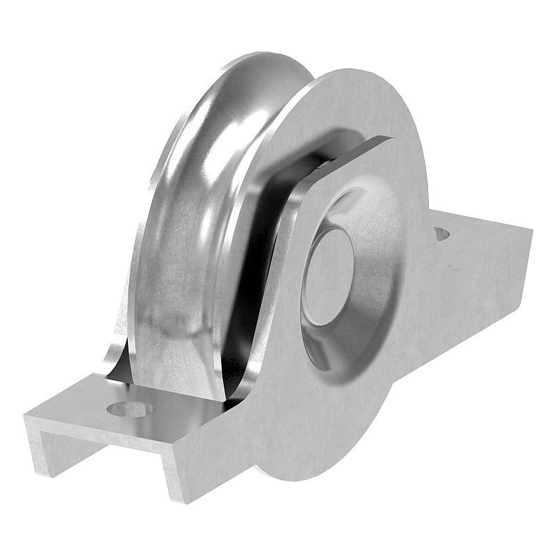 Galet pour porte coulissante avec rainure ronde
