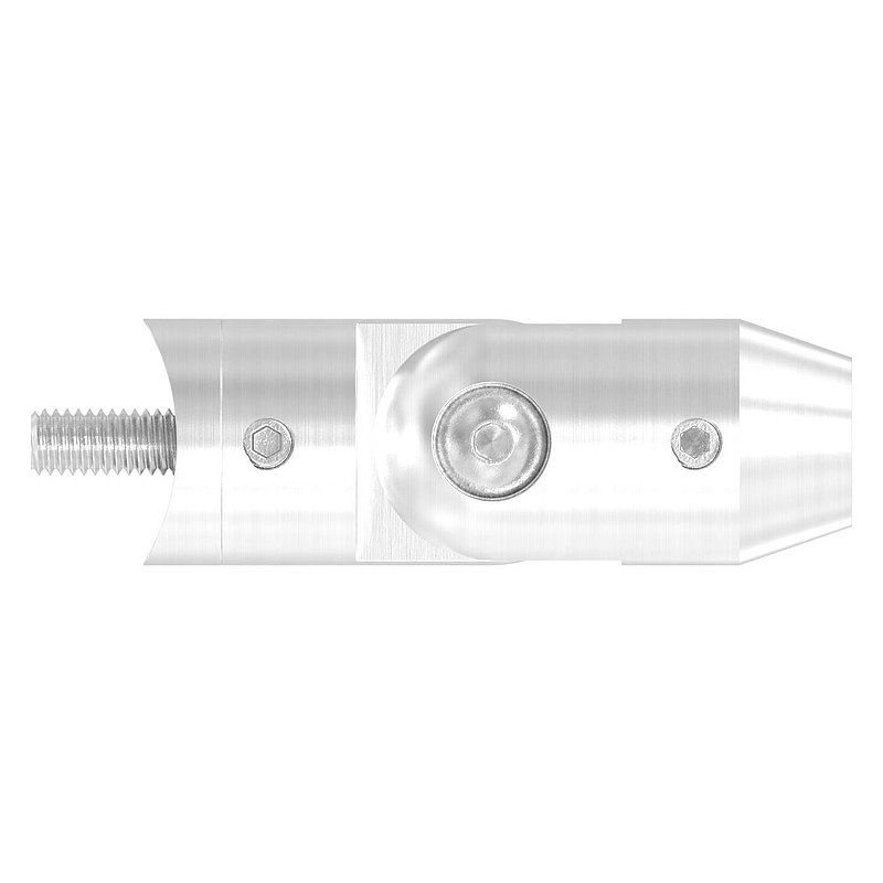 Support de lisse transversale + articulation à insérer en extr., p. tube 42,4mm, perçage 10,2mm, V2A