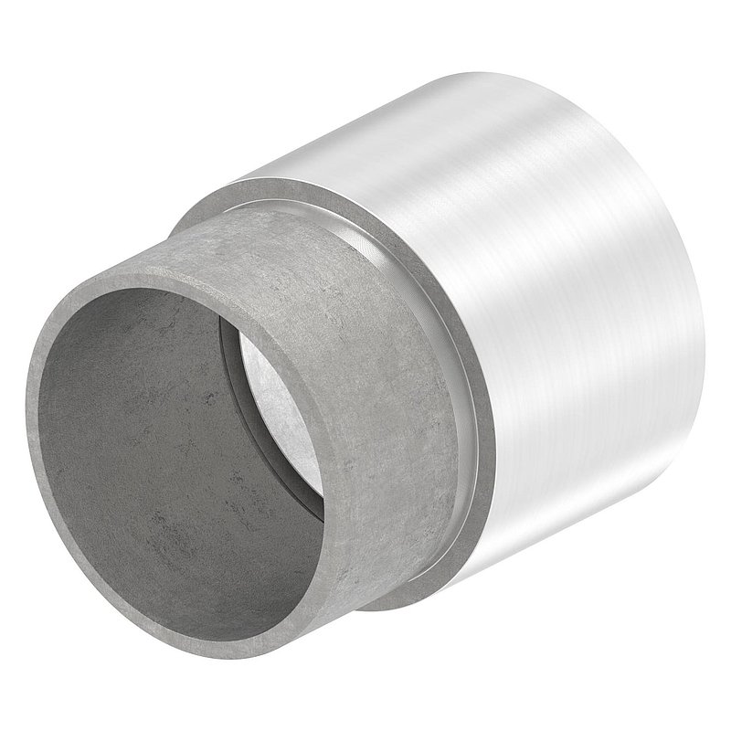 Connector for 42.4 mm wood handrails, AISI304
