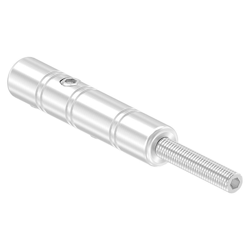 Threaded terminal for self-assembly, for 8 mm cable, AISI304