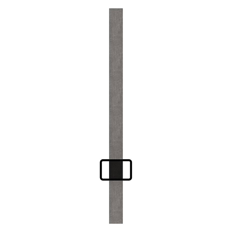 Rectangular tube 30x20x2mm, perforated f. square 12x12mm , dist. 120mm, L: 3000mm