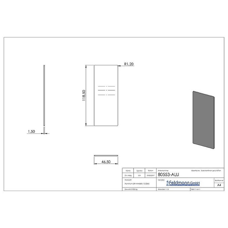 Endkappe für Aluprofil 80700-ALU