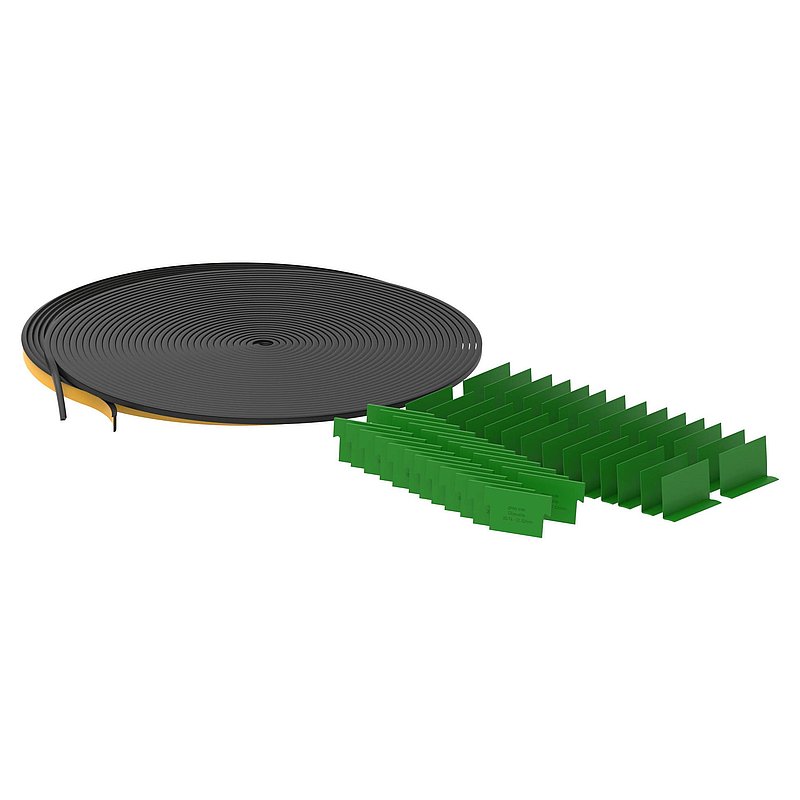 Montageset für 25m Aluprofil für Glas 20,76-21,52mm