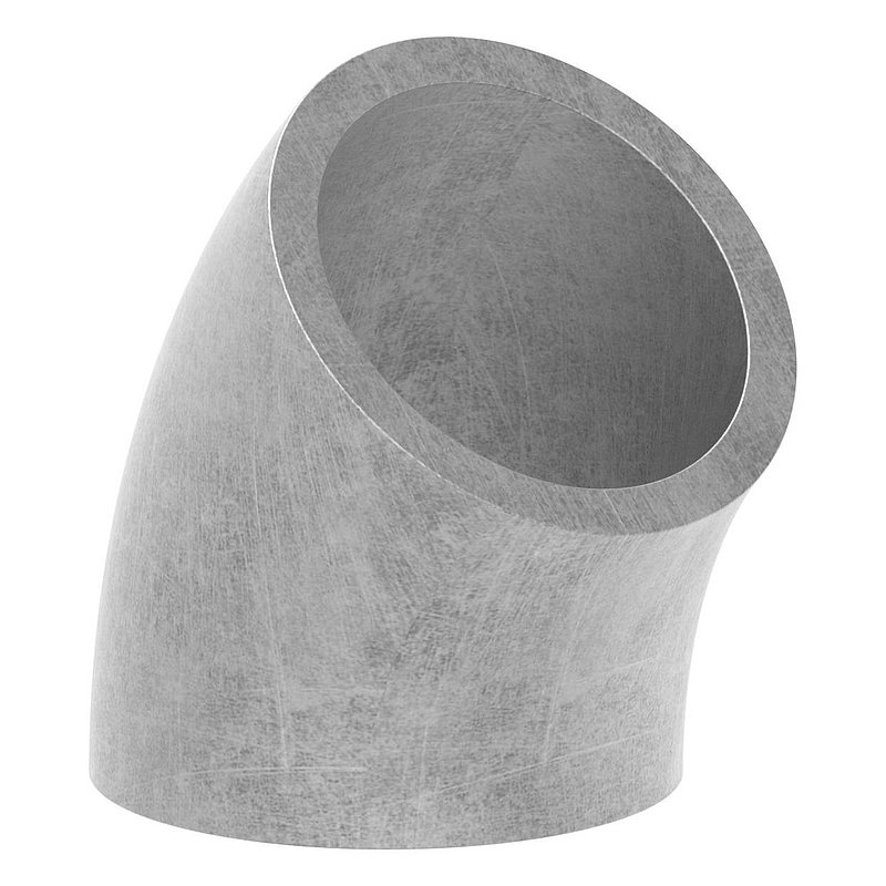 Coude à souder 45°, 21,3 x 2,0mm, 3D