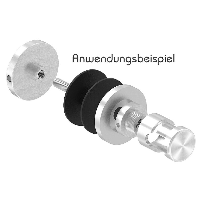 Point de fixation pour verre Ø 52 mm, adapté pour les supports Brenk, V2A