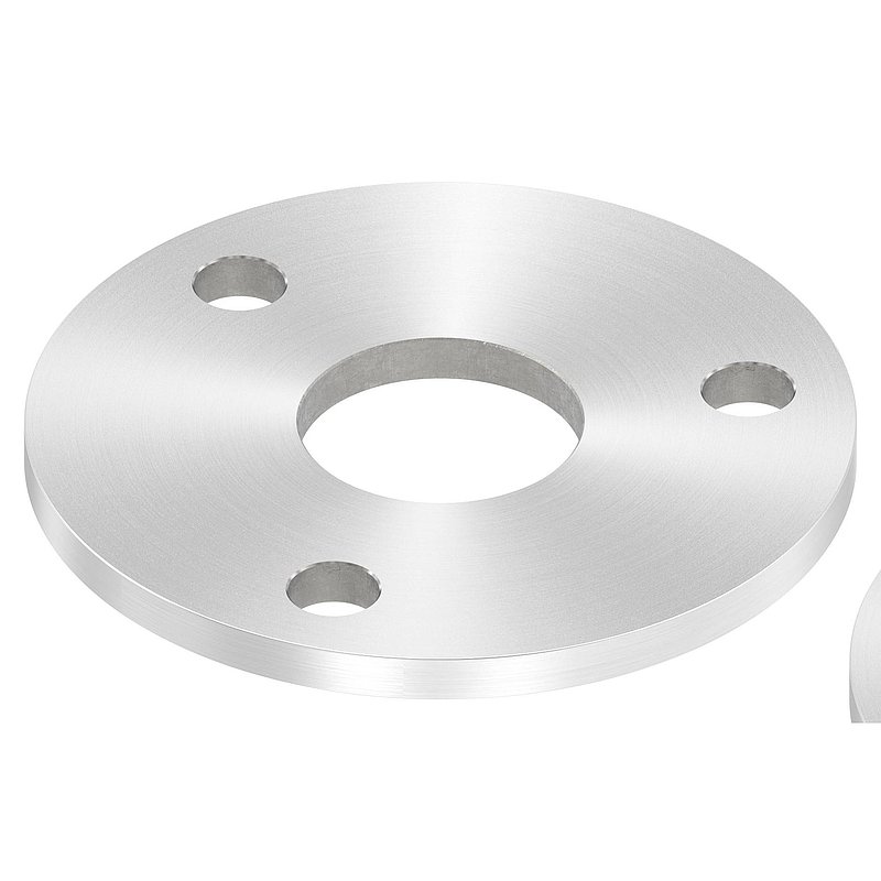 Anchor plate Ø 100x6mm, with round grinding, AISI304