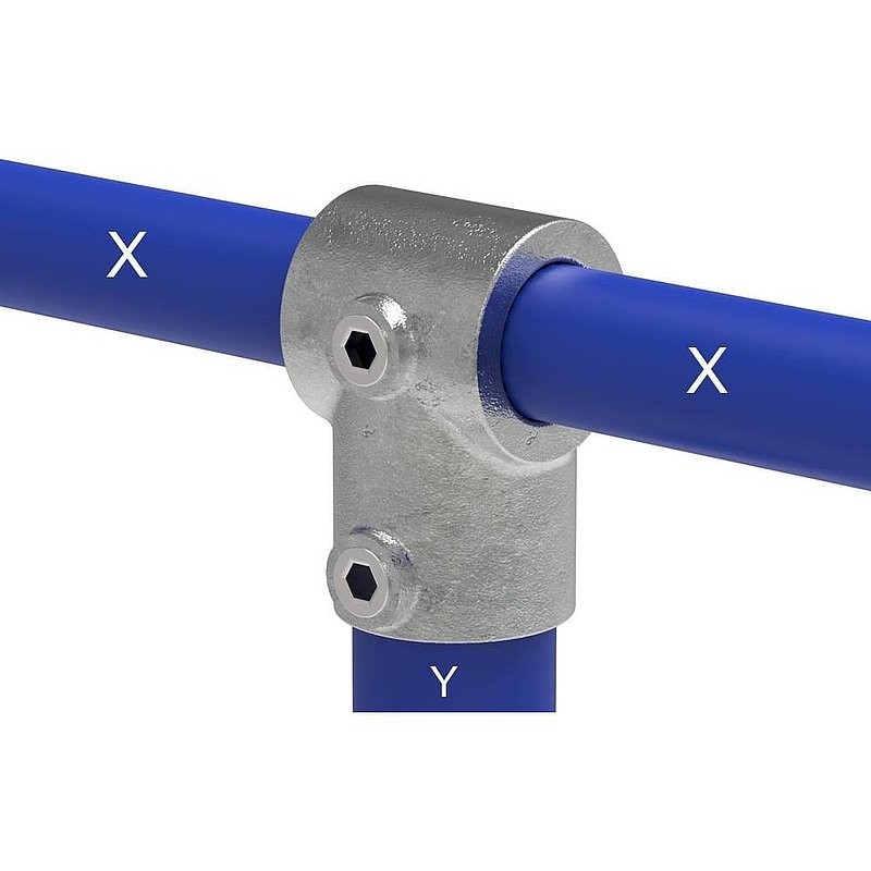 T-Stück kurz, für Rohr Ø 42,4 / 33,7mm