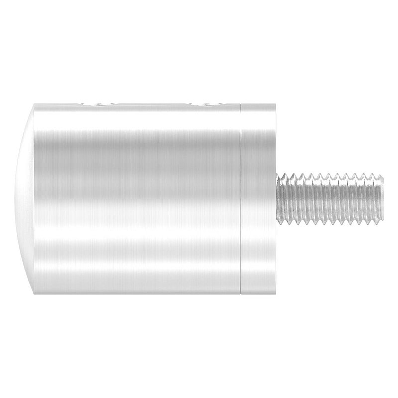 Querstabhalter für geraden Anschluss, Sackloch rechts 12,2mm, V2A
