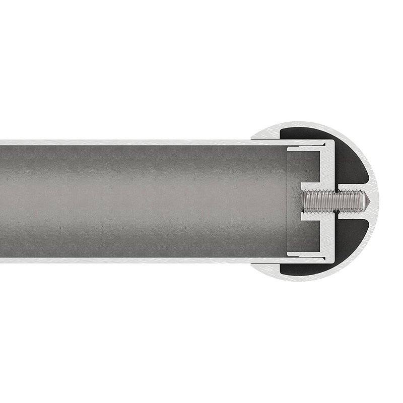 Rohrabschlusskugel hohl für 42,4mm Rohr, mit M8
