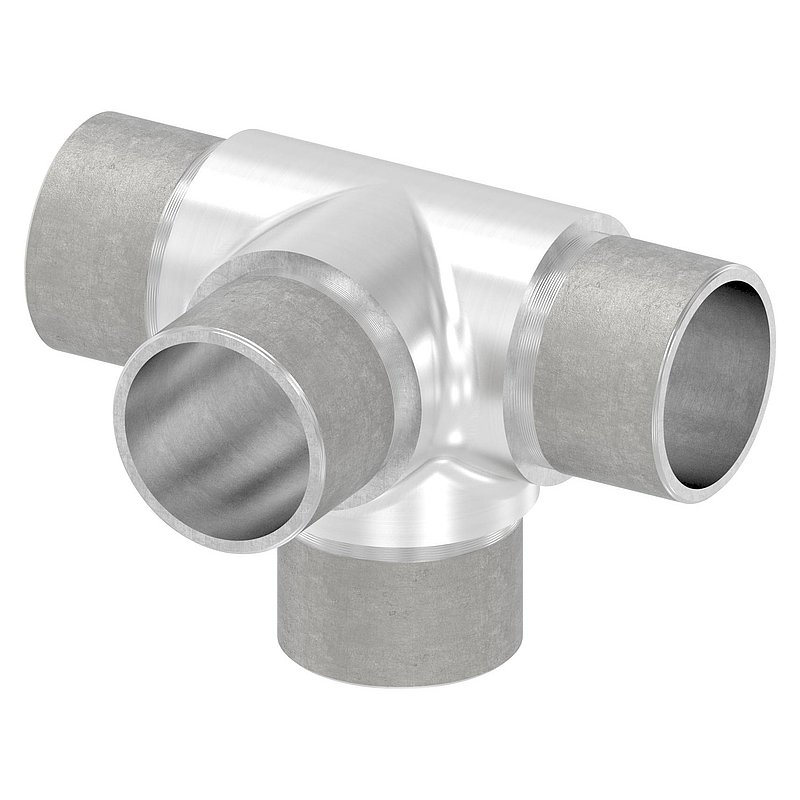 T-Stück mit seitl. Abgang, für Rohr 33,7x2,0mm, V2A