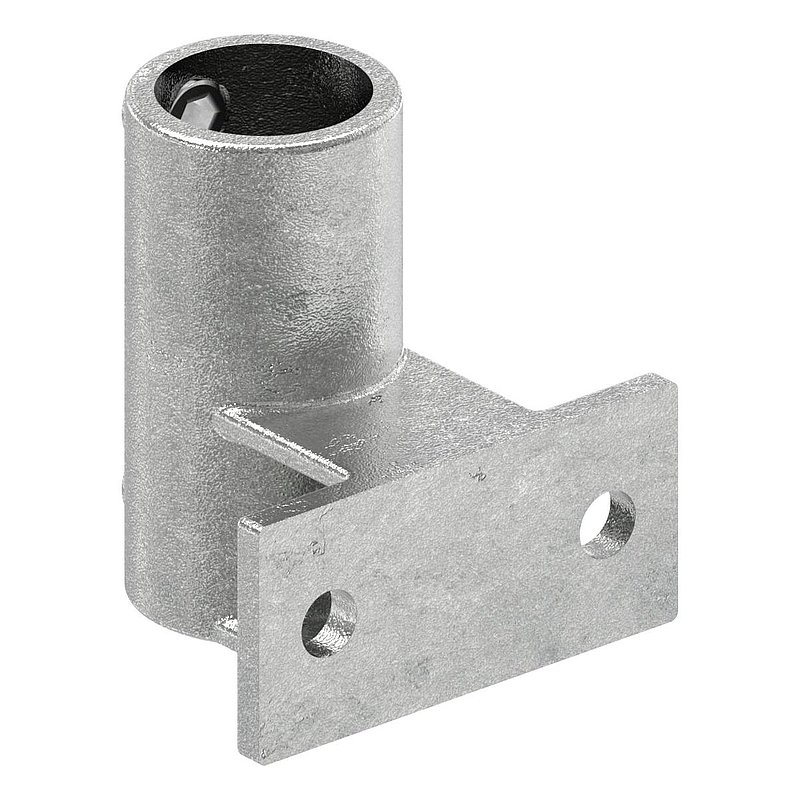 Support mural avec 2 trous de fixation, pour tube Ø 42,4mm