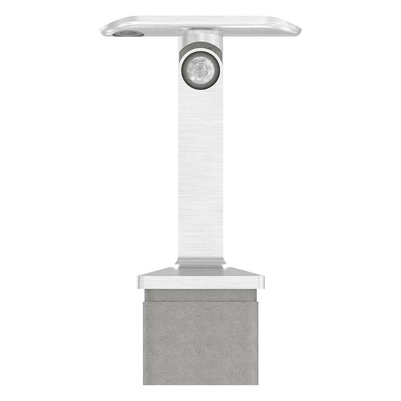 Tube end plug with hinge pin for tube 40x40x2mm, AISI304