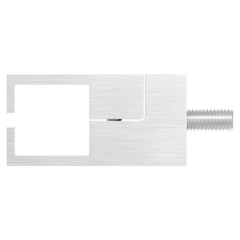 Halter für quadratisches Klemmprofil 20x20mm, Anschluss: gerade, V2A