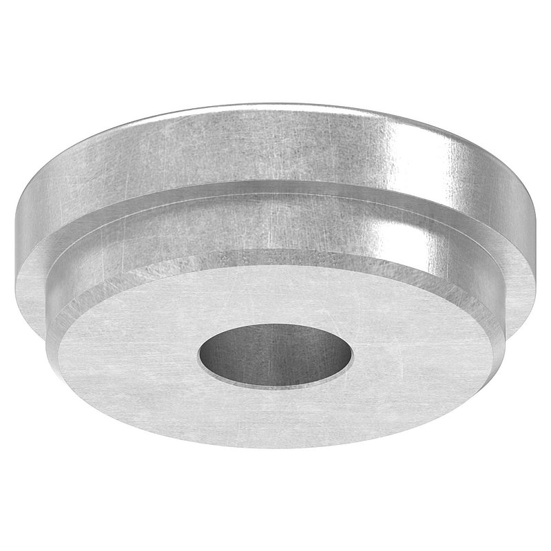 Embout en acier légèrement bombé pour tube 42,4 x 2,5mm avec alésage de 12,3mm
