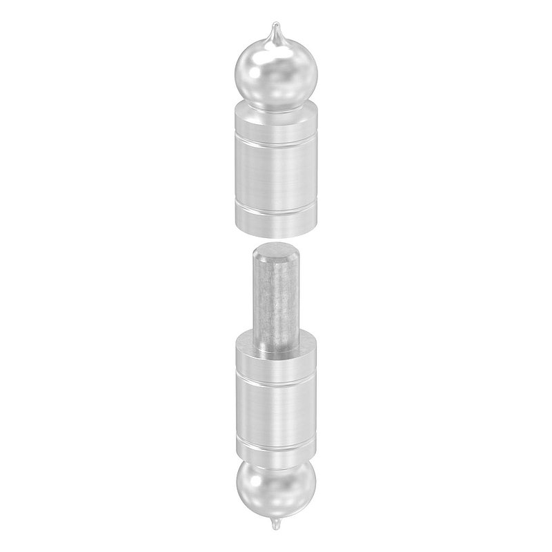 Anschweißband mit festem Stift glatt, 20mm, V2A