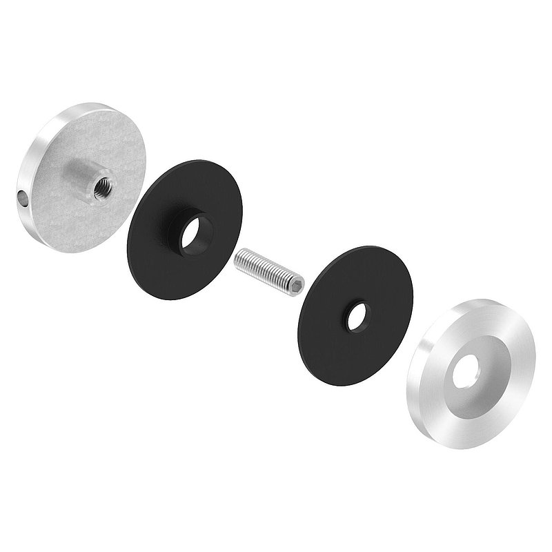 Glass point holder Ø 52 mm, suitable for Brenk holder, ALU