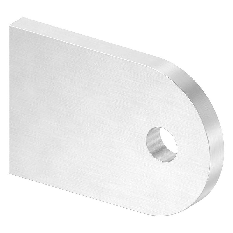 Weld-on bracket, 60x40x6mm, ground, AISI304