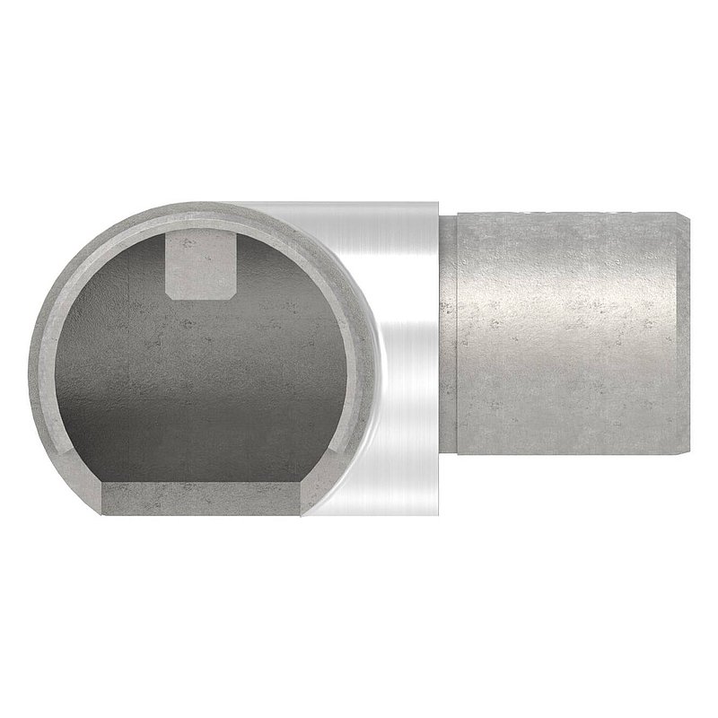 Eckbogen horizontal, für 48,3mm, V4A, Verlaufsecke