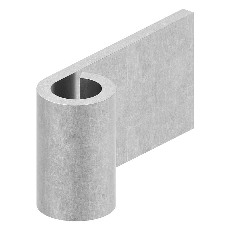 Bande à souder pour gond Ø 16mm, L: 75mm