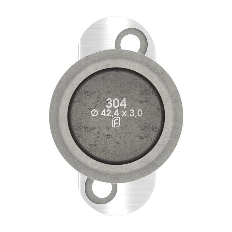 tube end plug 42,4x3,0mm with pin 14mm