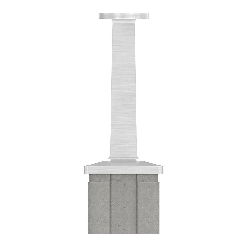 Rohrabschlussstopfen mit Stift für Rohr 40x40x2mm, V2A
