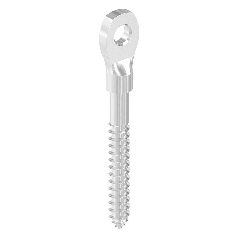 Augenschraube, mit Holzgewinde 5mm, V4A