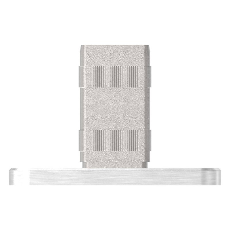 Wand- und Bodenanker mit Rändelung, für Rohr 40x40x3,0mm, V2A