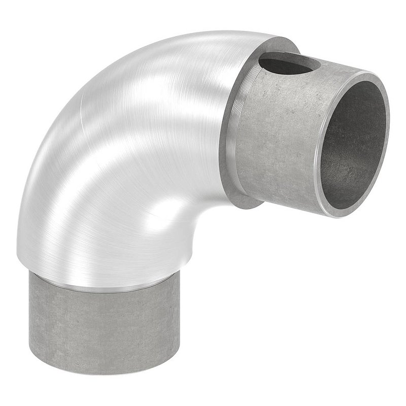 Tube coudé à 90°, réglable, pour tube Ø 42,4x3,0mm, V2A
