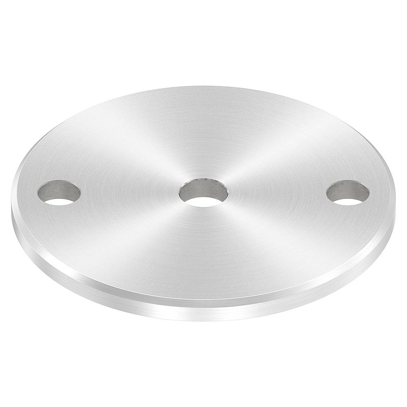 Ankerplatte Ø 100x6mm, mit Rundschliff und Fase, V2A